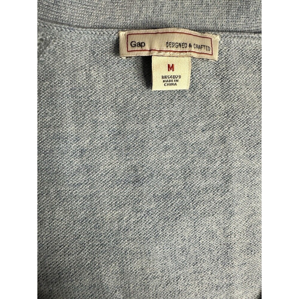 Gap Light Blue Cardigan Sweater  Very Soft Medium - Picture 6 of 9